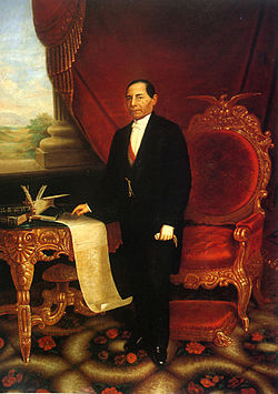 Retrato del presidente Benito Juárez realizado por el artista mexicano José Escudero y Espronceda.