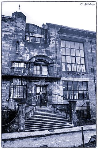 Escuela de Arte de Glasgow. Fue diseñada por Charles Rennie Mackintosh a fines del siglo XIX.