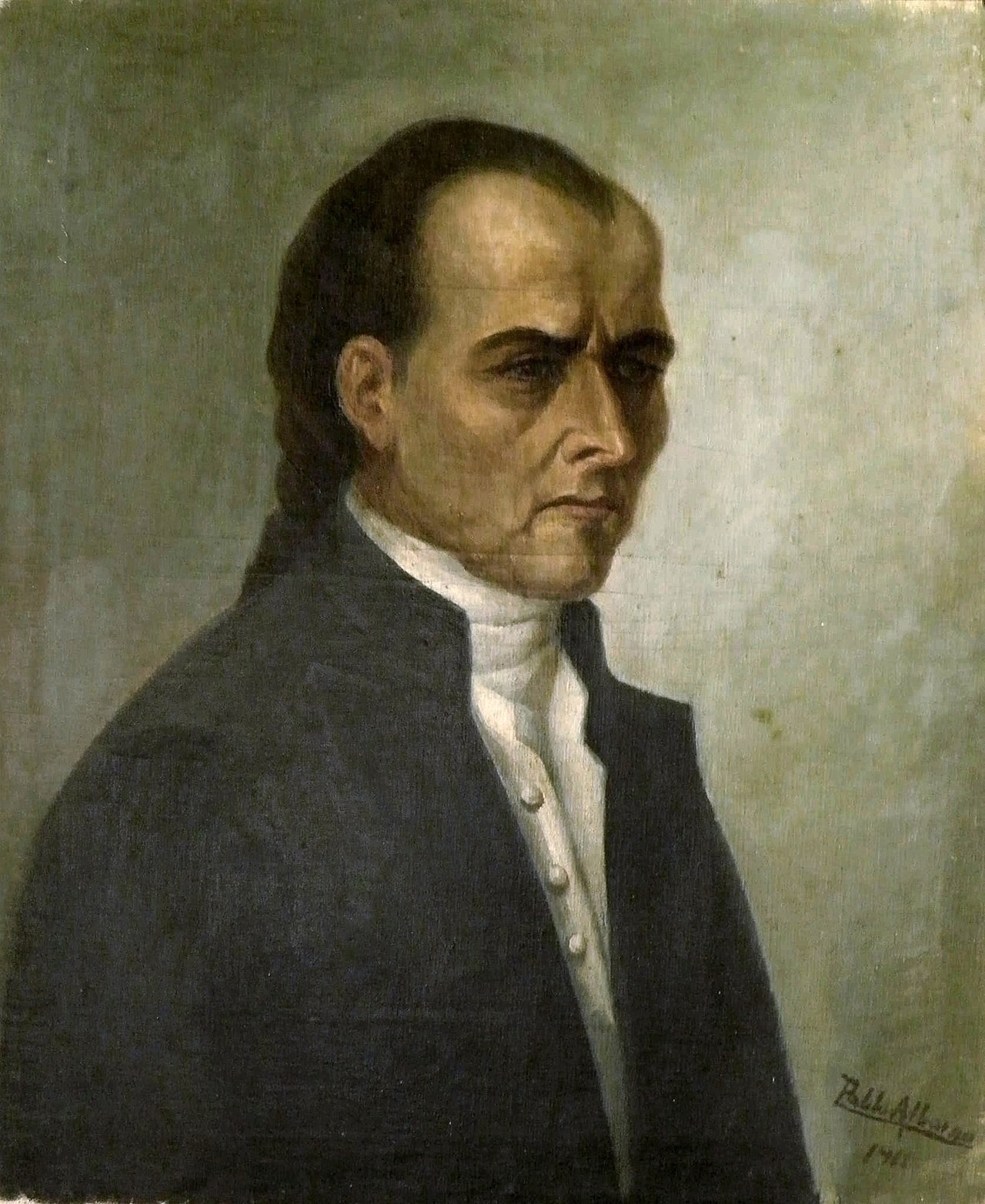 Retrato de José Gaspar Rodríguez de Francia, pintado en 1911 por el artista paraguayo Pablo Alborno.