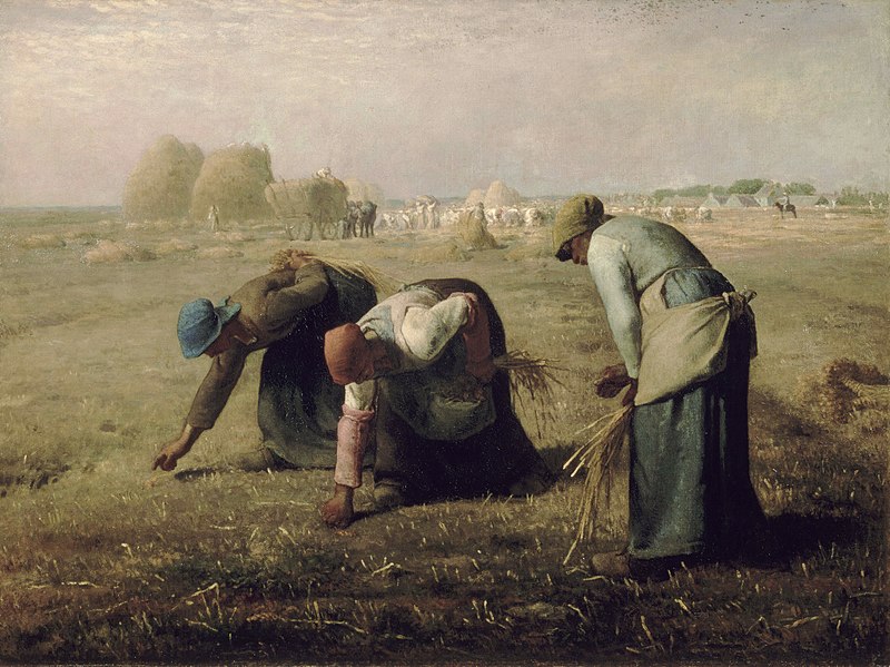 Las espigadoras, 1857, óleo sobre lienzo, 83,5 cm × 110 cm, Museo de Orsay, París, Francia. Jean Francois Millet.