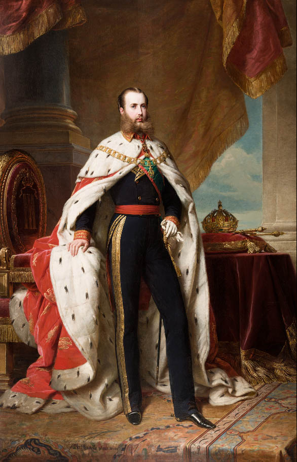 Maximiliano I de Habsburgo, segundo emperador de México. Retrato realizado por el pintor alemán Albert Gräfle en 1867.