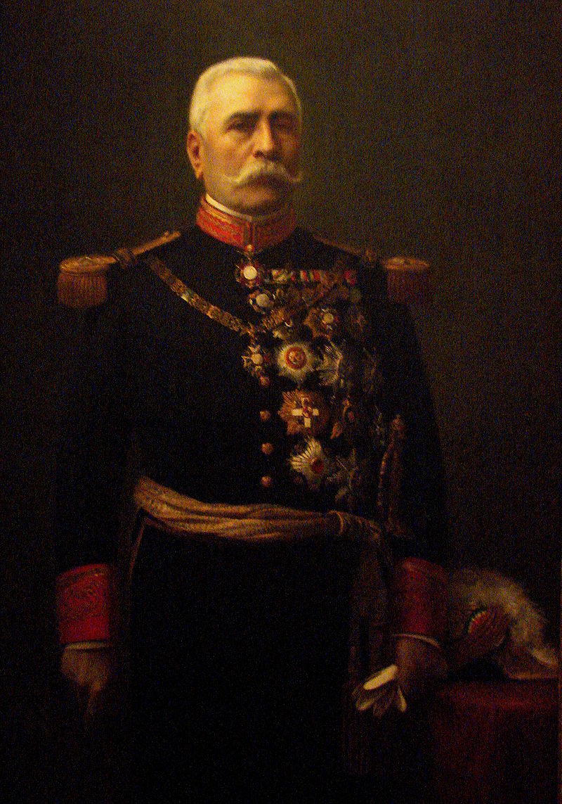 Retrato anónimo de Porfirio Díaz en 1910, durante su último mandato presidencial. Museo del Temaplo de Santo Domingo de Guzmán, en la ciudad de Oaxaca de Juárez.