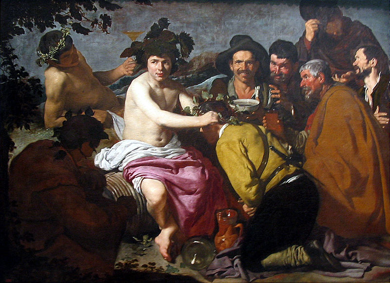 El triunfo de Baco, 1628 -1629, óleo sobre lienzo, 165 cm × 225 cm, Museo del Prado, Madrid, España.
