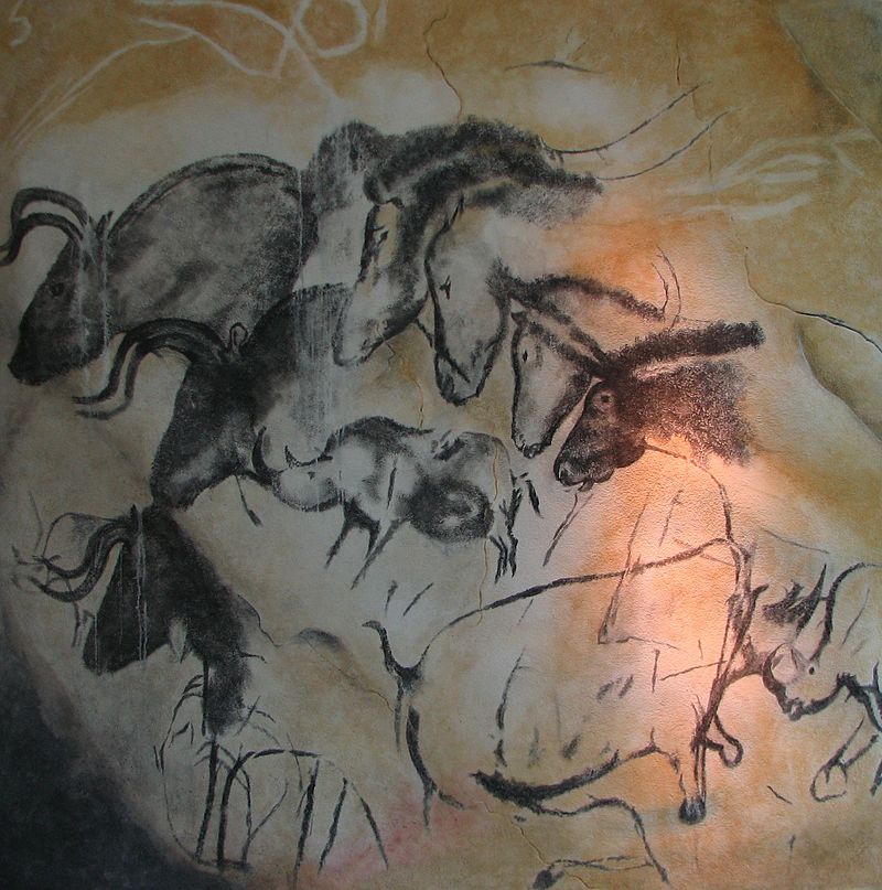 Pinturas rupestres en la cueva de Chauvet, Francia, de unos 30.000 años de antigüedad.