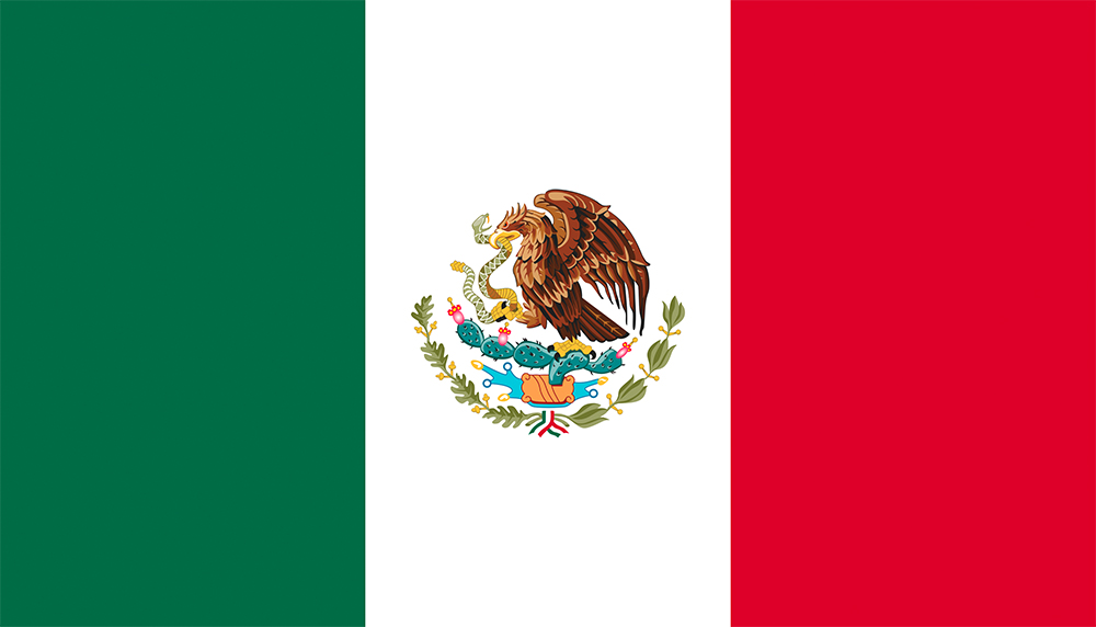 Actual bandera de México.