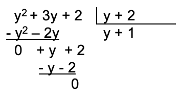 Division de dos expresiones algebraicas de varios términos.