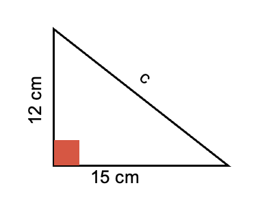 Fórmula y resolución del Teorema de Pitágoras.