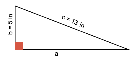 Imagen de ejercicio de Teorema de Pitágoras.