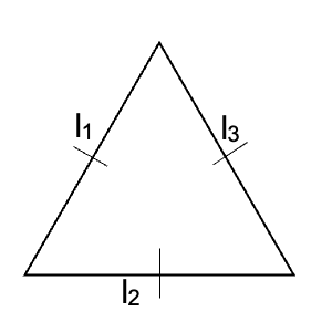 Área de un triángulo equilátero
