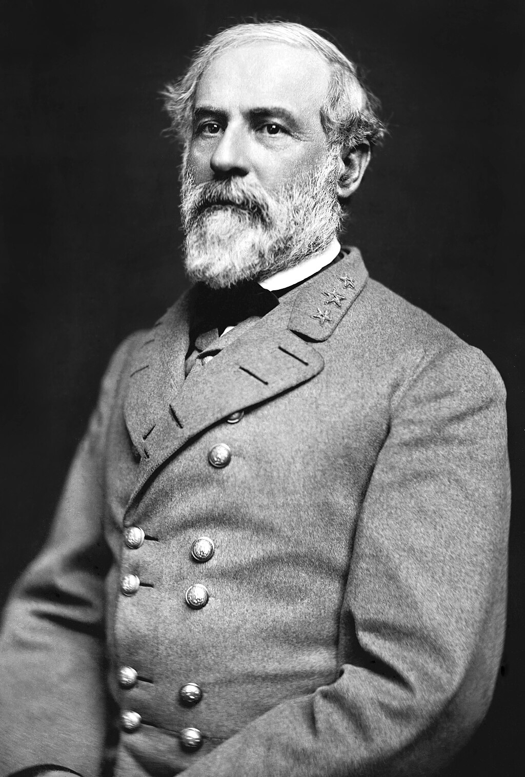 Retrato del general confederado Robert E. Lee. Fotografía tomada por Julian Vannerson en 1864.