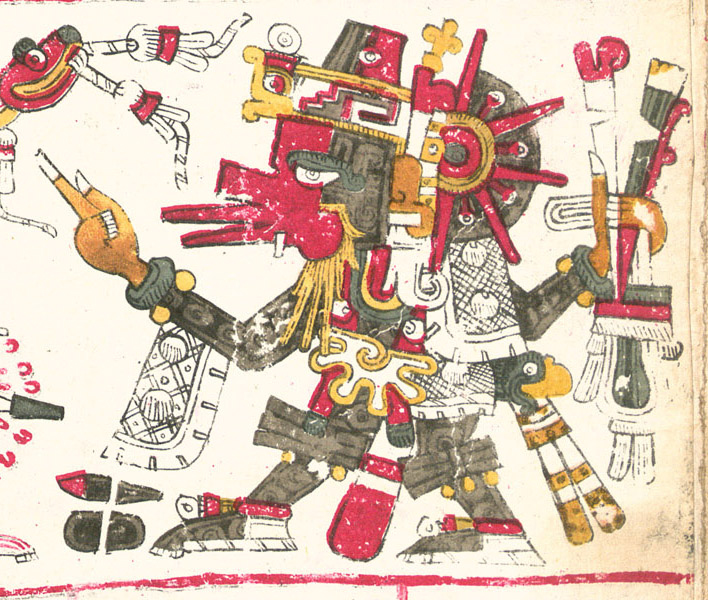Representación de Quetzalcóatl en el códice Borgia. 