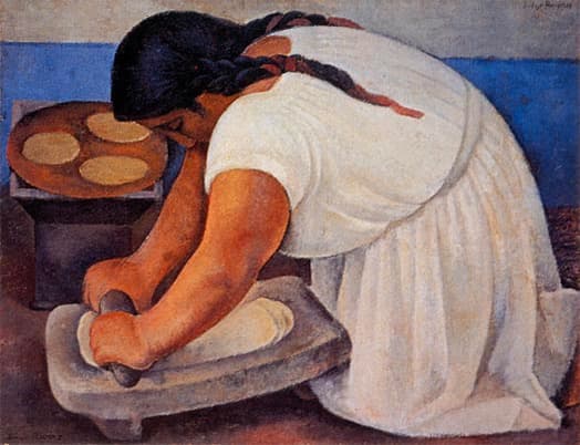 La molendera, 1924, 105,4 x 132,5 cm, Museo Nacional de Arte, Ciudad de México, México.