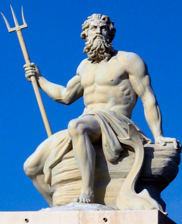 Escultura de Poseidón en Copenhague.