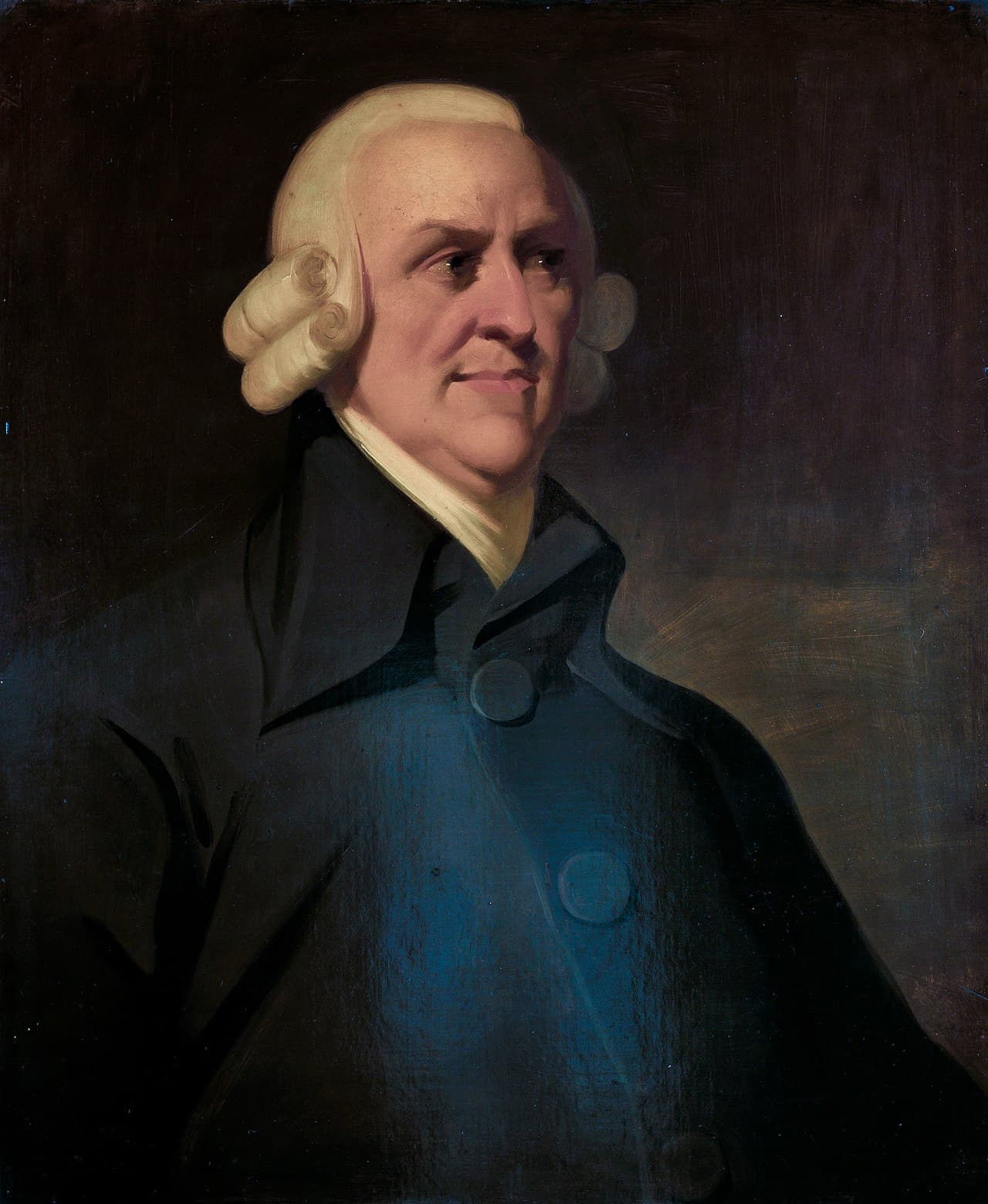 Retrato póstumo de Adam Smith. Fue realizado por un artista desconocido hacia 1800. En el mundo anglosajón se lo conoce con el nombre de Muir portrait.