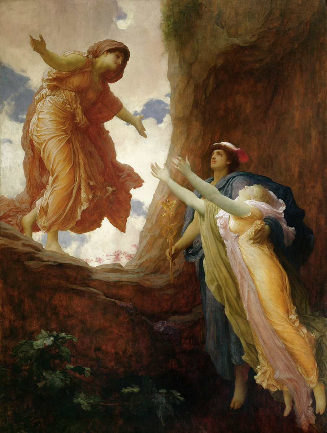 Reencuentro de Deméter con su hija Perséfone según una pintura de Frederic Leighton de finales del siglo XIX.