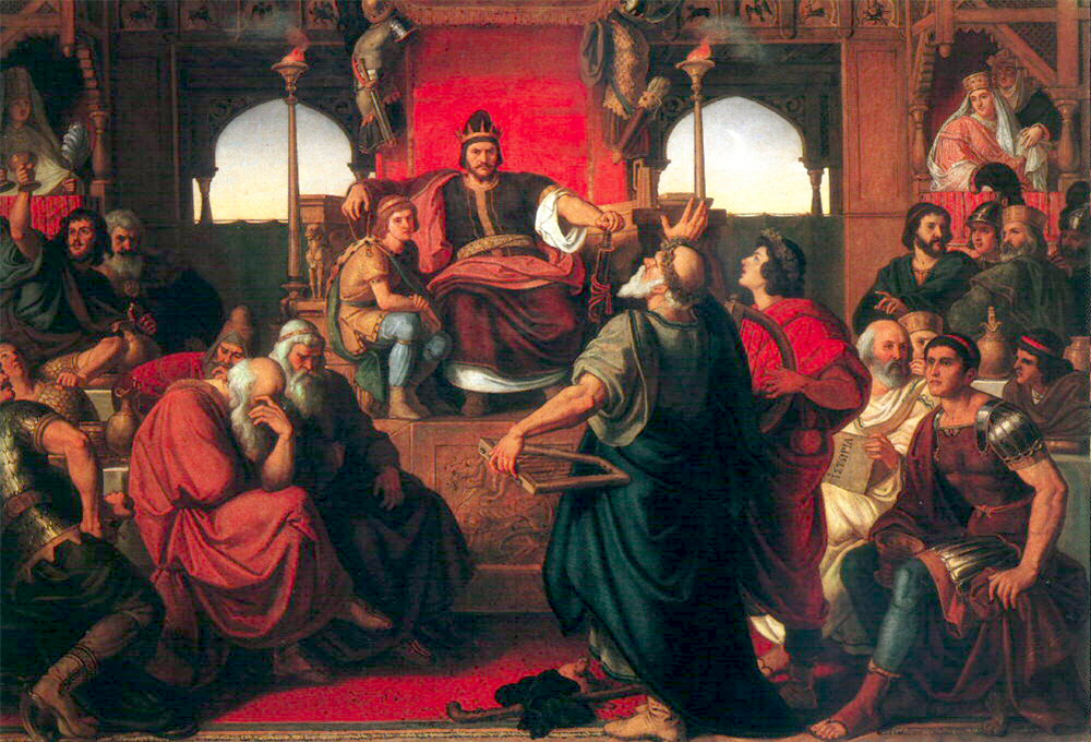 La fiesta de Atila, pintura realizada en 1870 por el pintor húngaro Mór Than.