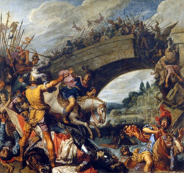 Representación de la batalla de Puente Milvio según Pieter Lastman