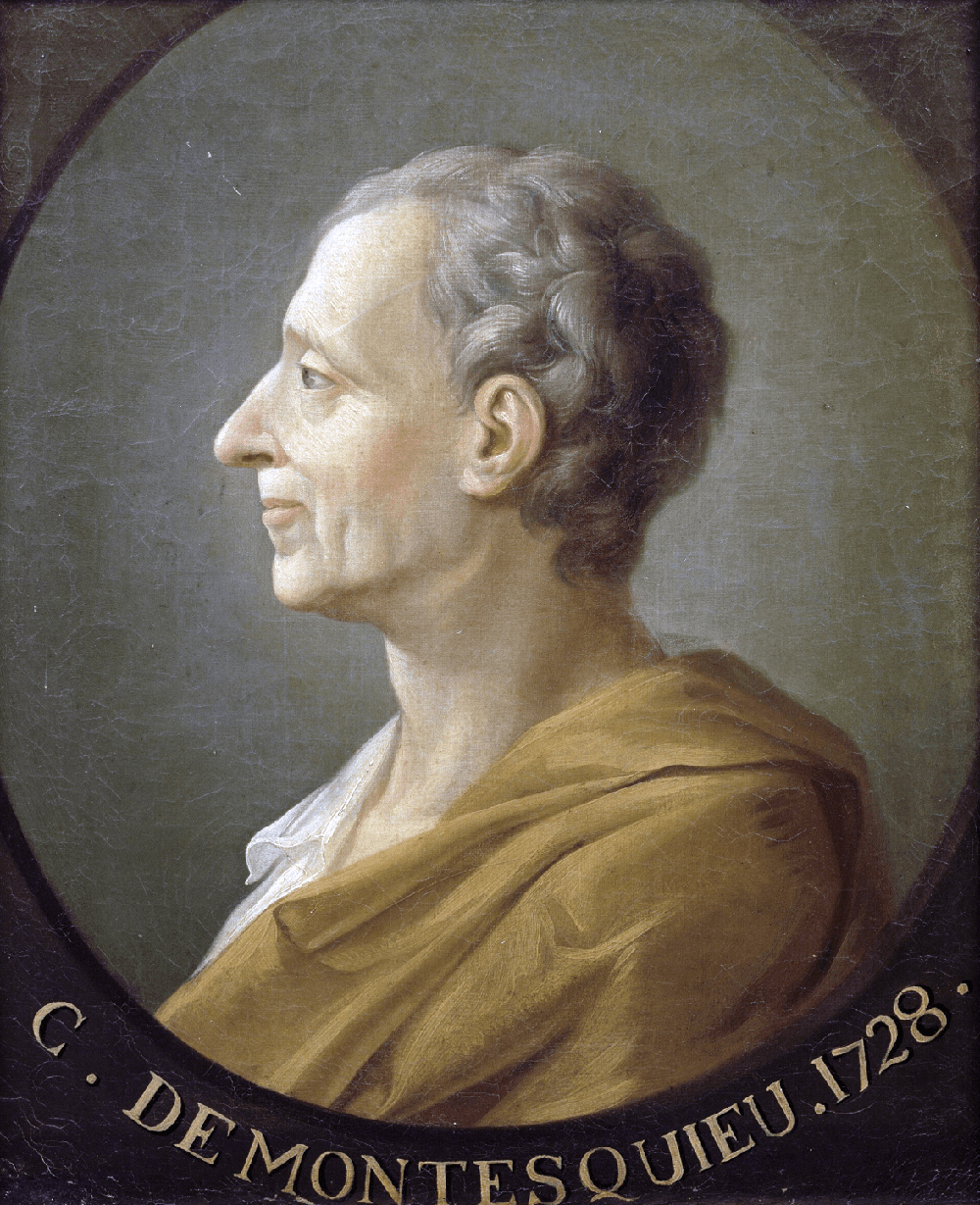 Retrato de Montesquieu realizado por el pintor francés Jacques-Antoine Dassier a mediados del siglo XVIII.