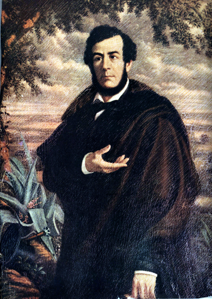 Retrato de Esteban Echeverría realizado en 1874 por el pintor francés Ernest Charton.
