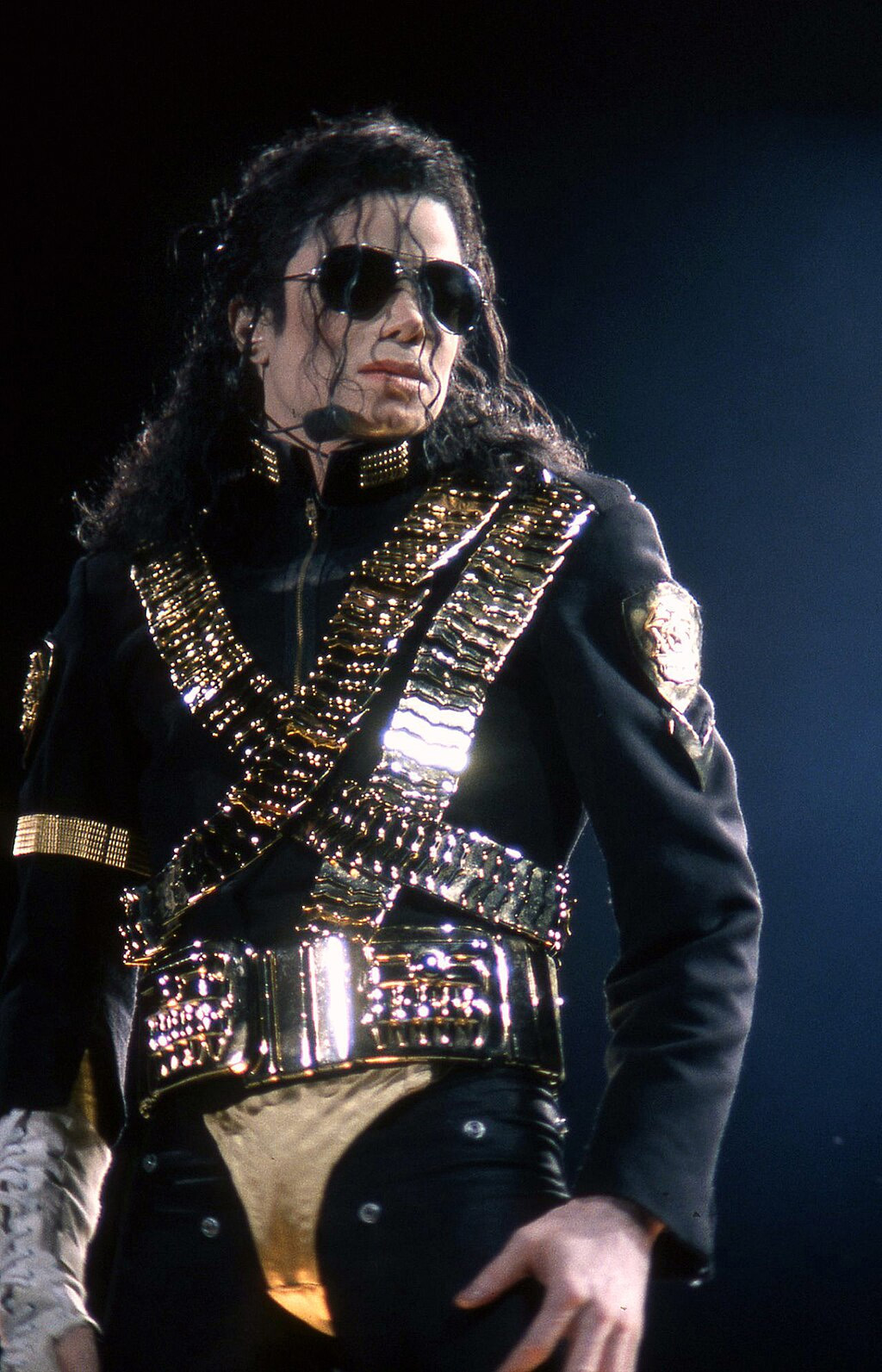 Michael Jackson durante uno de los conciertos de su "Dangerous tour" en 1993. Por Constru-centro.
